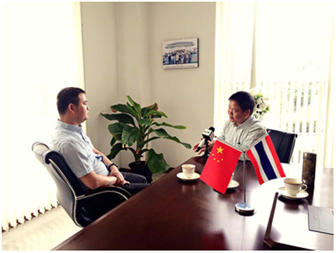 2016年7月22日 央视记者陈林聪采访工业园总裁徐根罗